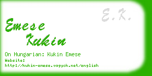 emese kukin business card